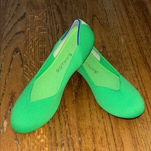 Rothy’s | Rare Retired The Flat Kelly Green Jellybean- Size 8